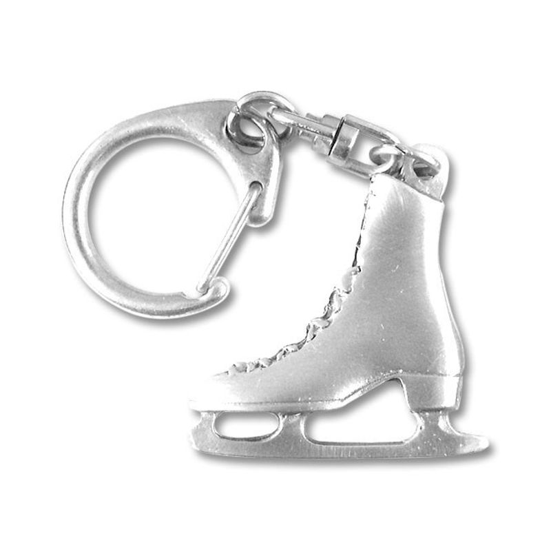 Figure Skate - Pewter Key Ring - 1012KP - Click Image to Close